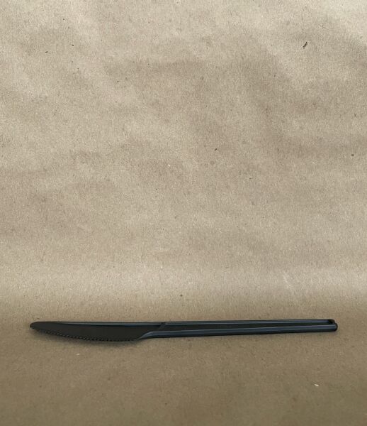 6.5" Black PLA Knife 1000cs BPI - Disposable Take Away Food Packaging - Canadian Distribution
