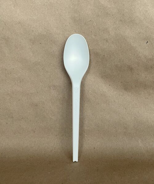 6.5" White PLA Spoon 1000cs BPI