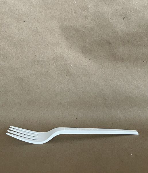 6.5" White PLA Fork 1000cs BPI - Disposable Take Away Food Packaging - Canadian Distribution