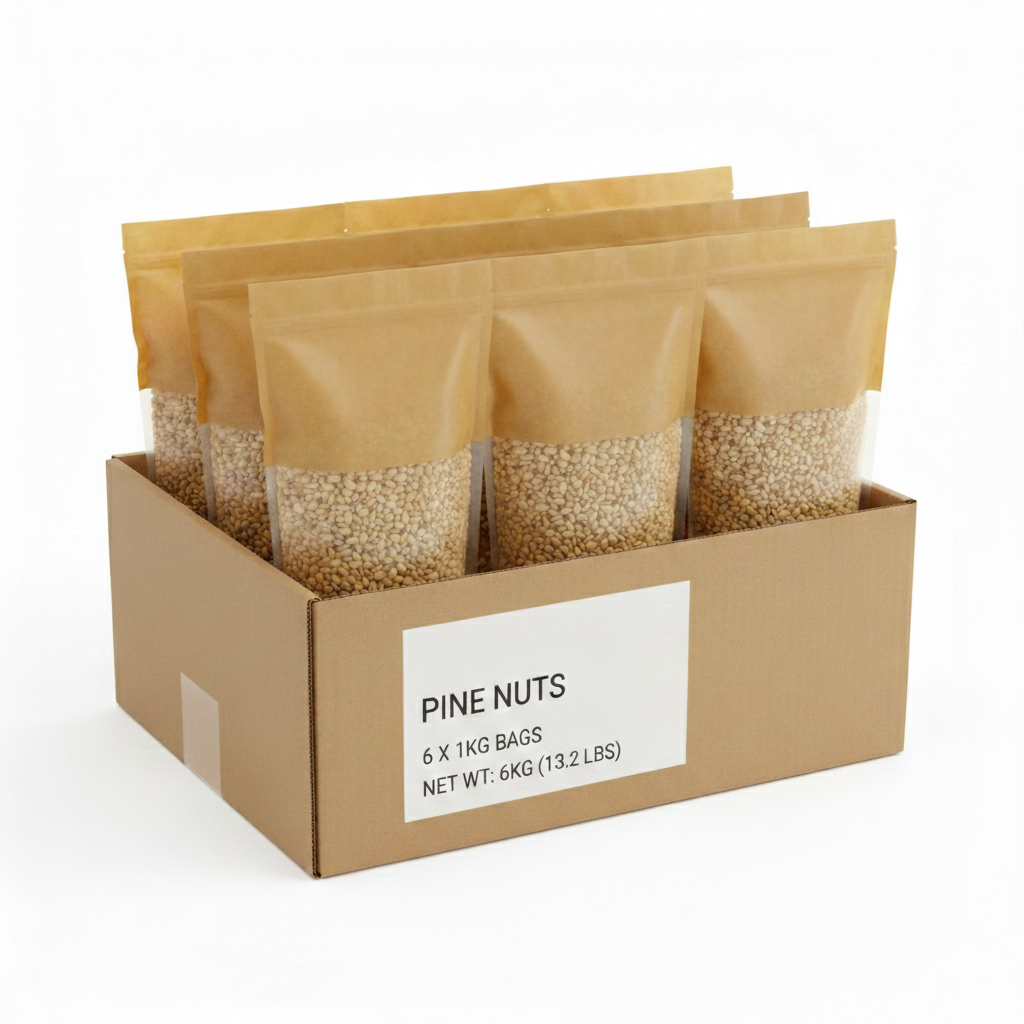 Case of Pine Nuts AA - (950) - 6 x 1KG - Canadian Distribution - Ships Free Within Canada on Orders Above CAD $199