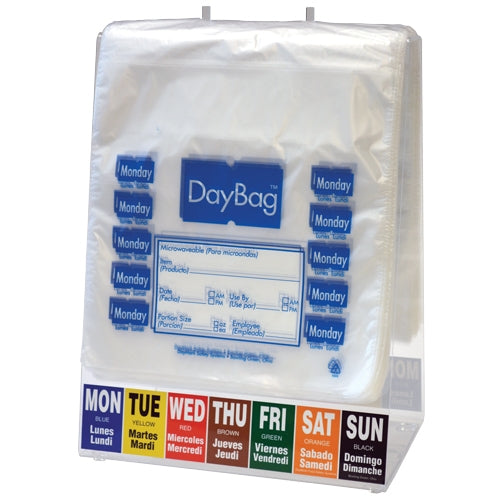 Bag Plastic Day Monday Blue - 1 x 2000 count - Daymark Food Sa - Packaging and Accessories - Restaurant Supplies and Equipment - Canadian Distribution