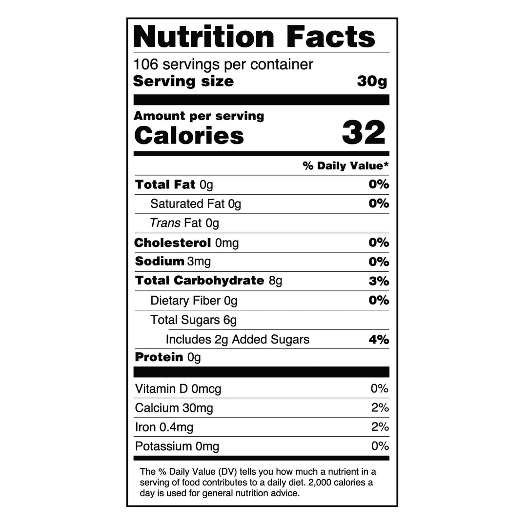 Mango boba Nutrition facts