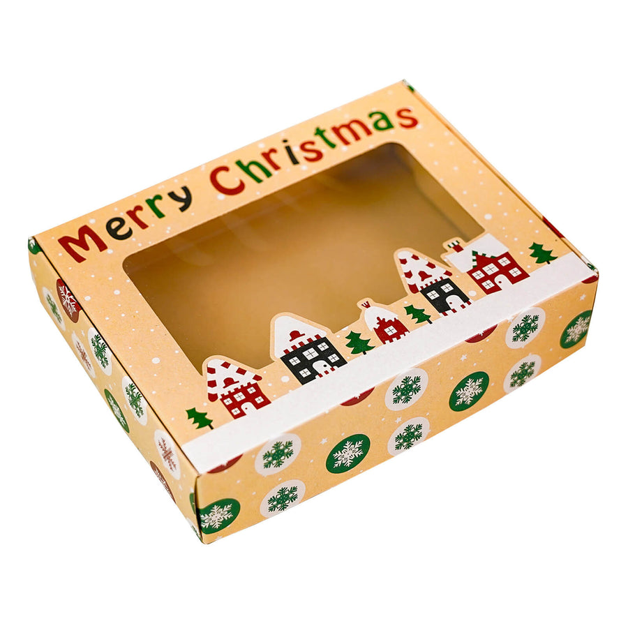 Box Merry Christmas with Window - 6.5" x 9.75" x 2.5" (12 x 16 x 4 cm)