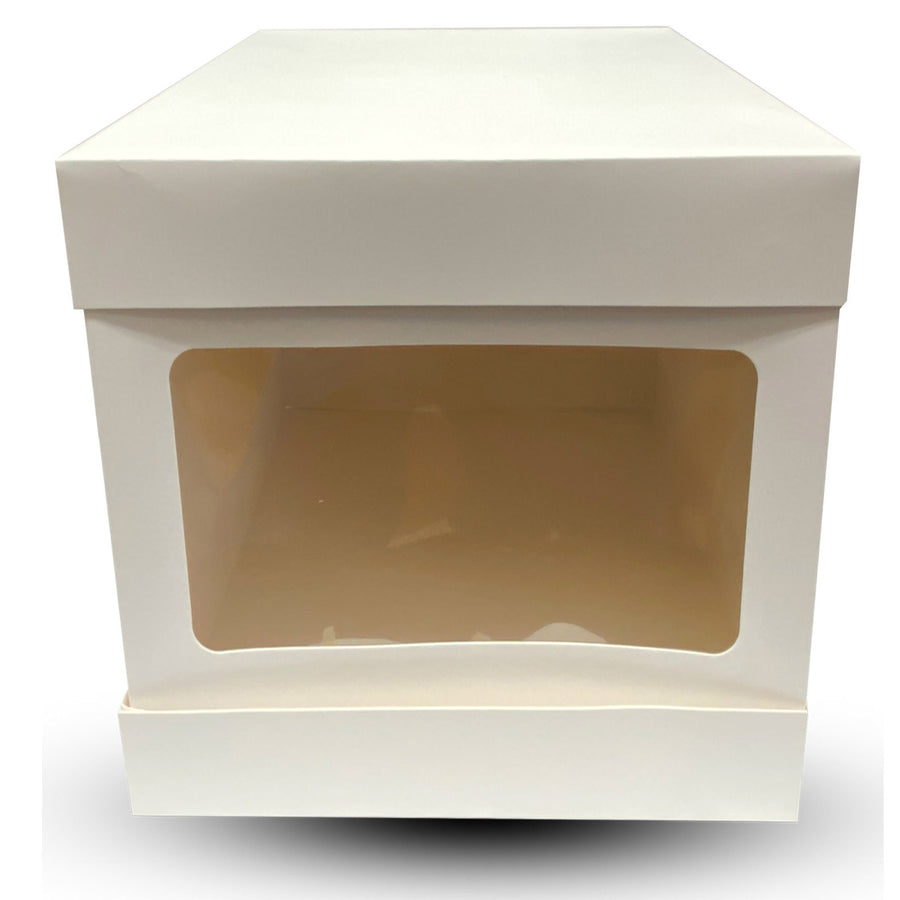 Cake Box - White with Window - 10" x 10" x 10" - 25 Pack