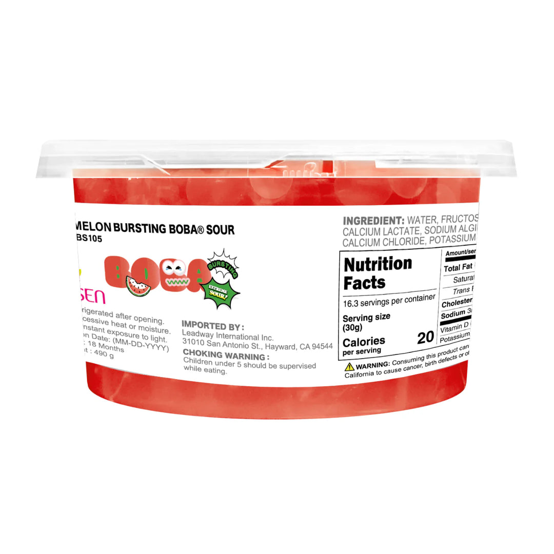watermelon sour boba - fun foods canada is the distributor of Bossen