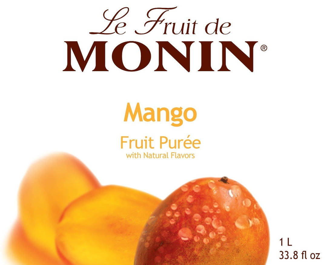 Mango Purée - Monin - Premium Fruit Purees - 1L Plastic Bottle - Canada