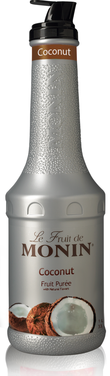 Coconut Purée - Monin - Premium Fruit Purees - 1L Plastic Bottle