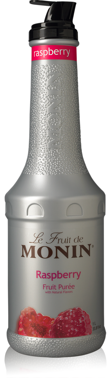 Raspberry Purée - Monin - Premium Fruit Purees - 1L Plastic Bottle