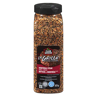 La Grille Montreal Steak Seasoning - Spices and Seasonings - Clubhouse - 825gr. Jar - Case 12 x 825gr. Jars - Canadian Distributor and Supplier