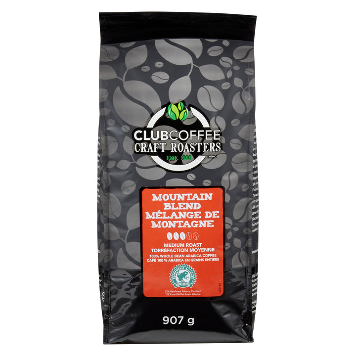 Club Coffee Craft Roasters | Mountain Blend - Whole Bean Bag - Case of 8 x 2 LB Bags