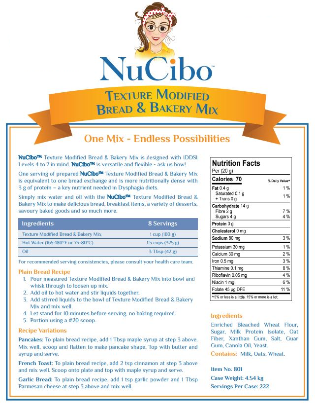 Bread Modified Texture & Bakery Mix - 1 x 10 lb - Nucibo - Baking Mixes and Ingredients - Canadian Distribution