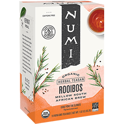 Numi - Rooibos - Case of 108 Tea Bags | Certified Fairtrade Organic - Caffeine-Free