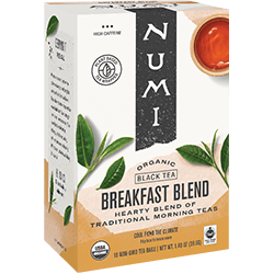 Numi - Breakfast Blend - Case of 108 Tea Bags | Certified Fairtrade Organic
