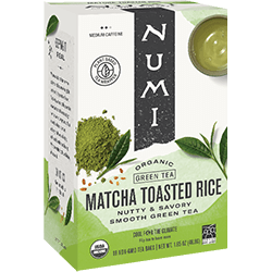 Numi - Matcha Toasted Rice - Case of 108 Tea Bags | Organic