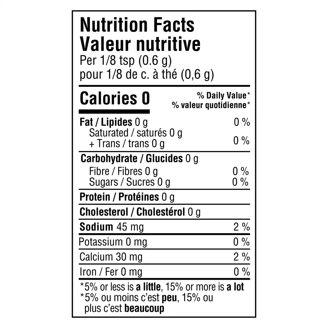 Nutritional Facts for Magic Baking Powder - 2.5 KG - Kraft Heinz Foodservice - Canadian Distribution
