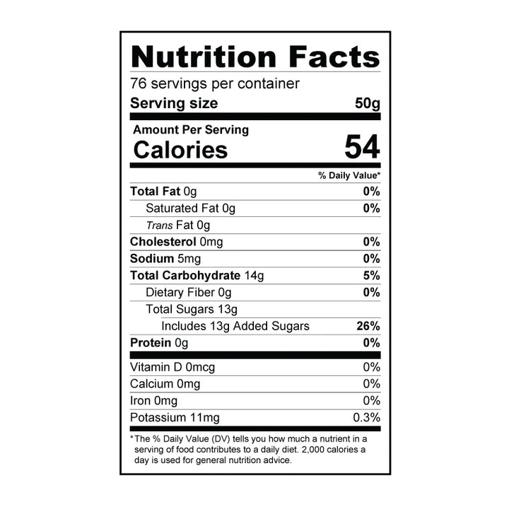 nutrition facts pineapple coconut jelly canada