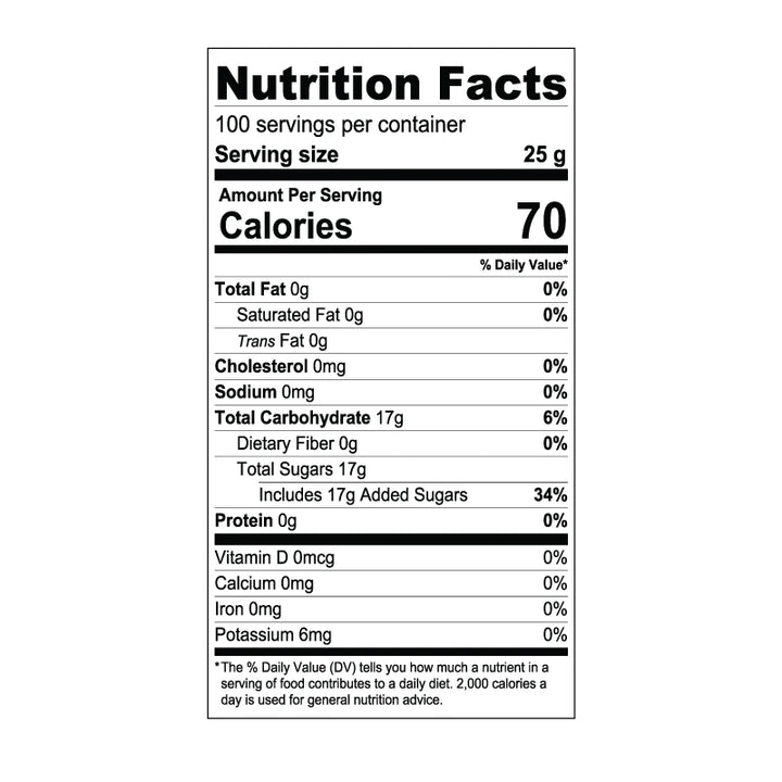 Lychee Fruit Syrup Nutritional Information