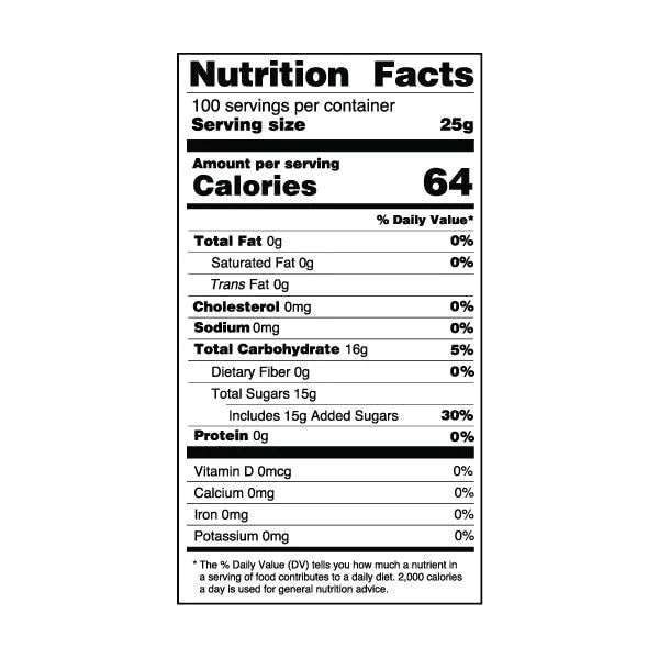 Watermelon Fruit Syrup Nutritional Information