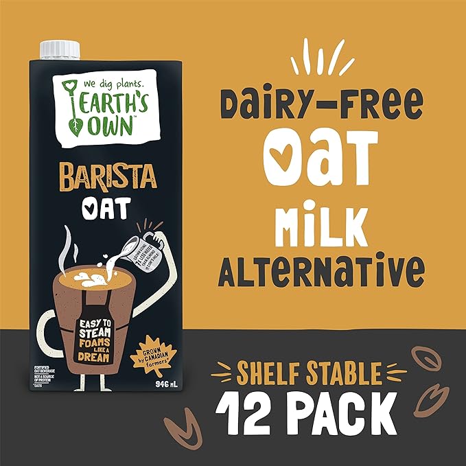 Earth's Own - Oat Milk Alternative - Barista Edition - 12 x 946ml - Canada