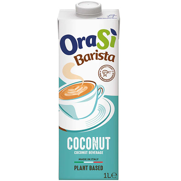 OraSi Barista coconut beverage carton on a white background