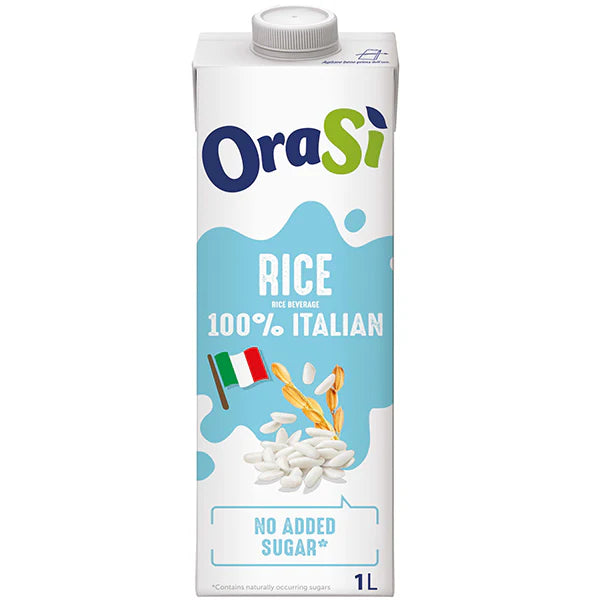 OraSi Rice Beverage - No Added Sugar - 12 x 1L - Plant-Based Milk Alternatives - Canadian Distribution - Ships Free Within Canada on Orders Above CAD $199