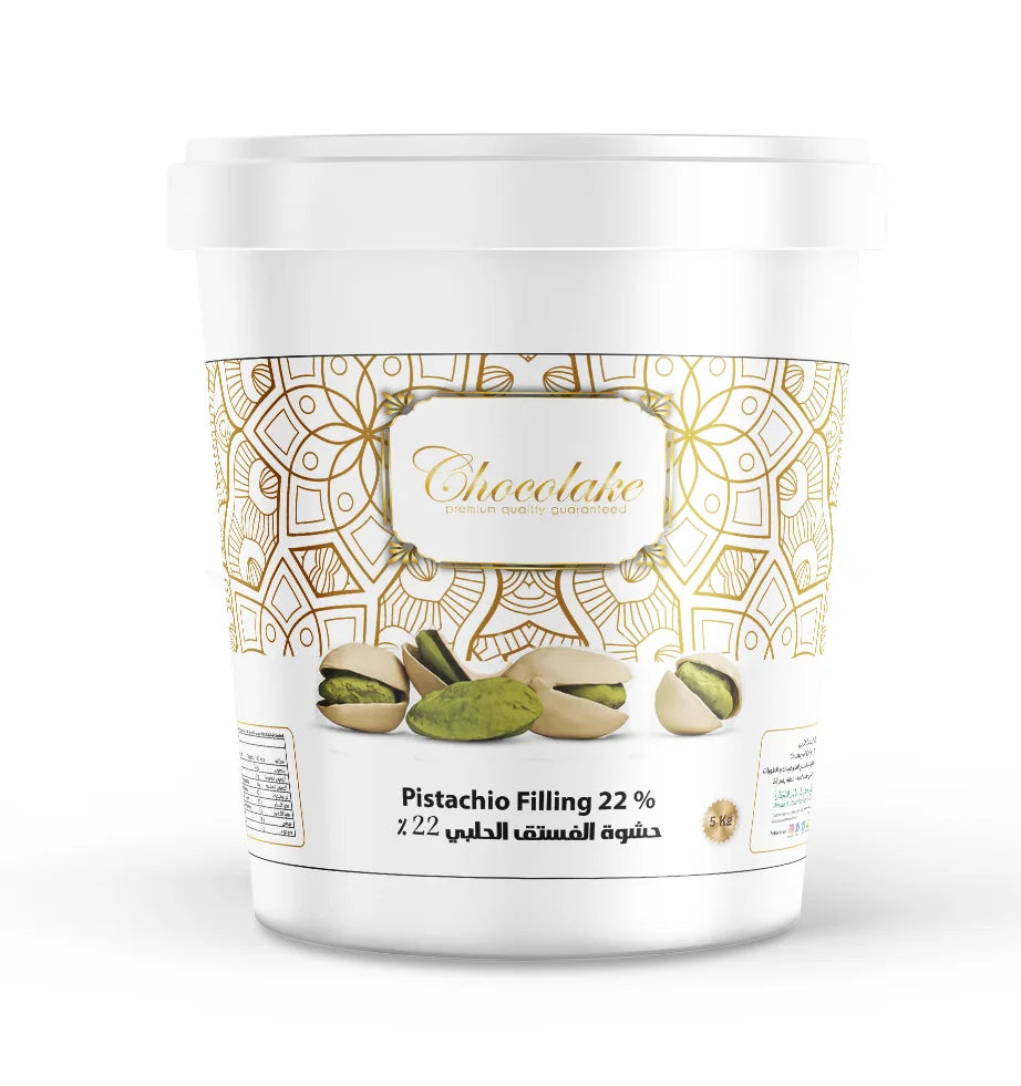 Pistachio Filling 22% - Chocolake - 4 x 1 KG - Canadian Distribution