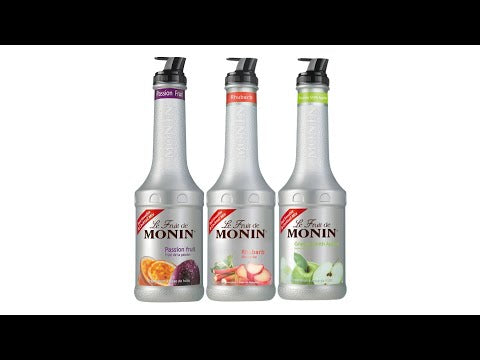 Raspberry Purée - Monin - Premium Fruit Purees - 4 x 1L Plastic Bottle