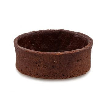 2" Round Coated Chocolate Straight Edge Tart Shell - 100 count Case - CW Canada - Canadian Distribution