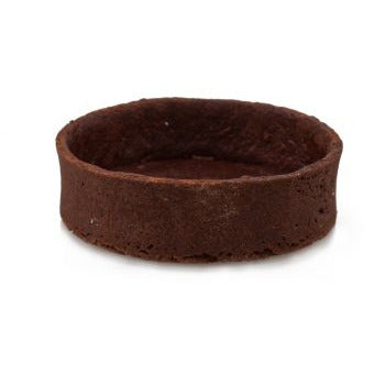 3" Round Coated Chocolate Straight Edge Tart Shell - 1 x 60 count Case - CW Canada - Canadian Distribution