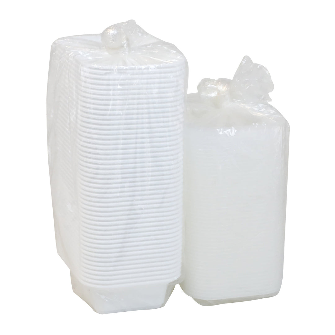 Container Plastic Rectangle White with Lid - 150 x 12 oz - Versatainer - Packaging and Accessories - Restaurant Supplies and Equipment - Canadian Distribution