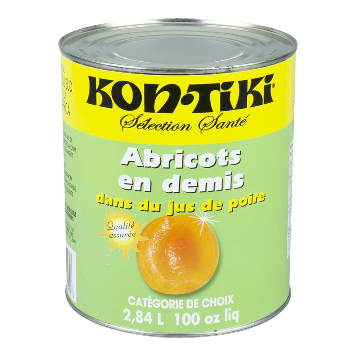Apricot Halves In Natural Juice - 6 x 2.84 L - Kontiki - Restaurant and Foodservice Ingredients - Canadian Distribution