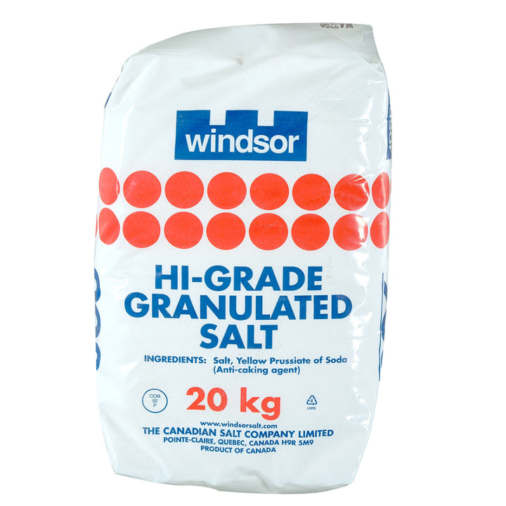 Salt Fine Hi-Grade - 1 x 20 kg - Windsor - Restaurant and Foodservice Ingredients - Canadian Distribution