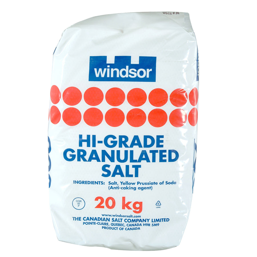 Salt Fine Hi-Grade - 1 x 20 kg - Windsor - Restaurant and Foodservice Ingredients - Canadian Distribution