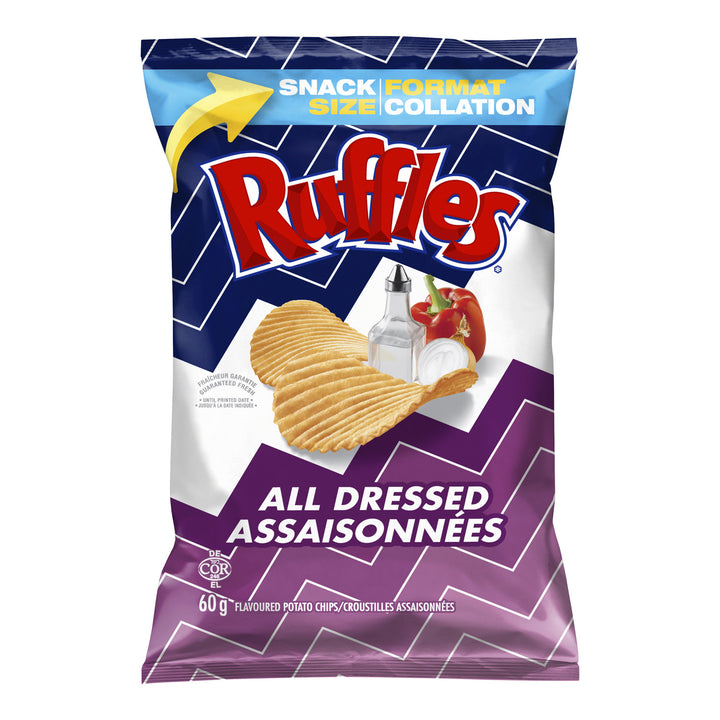 Chip Potato All Dressed - 36 x 60 g - Ruffles - Restaurant and Foodservice Ingredients - Canadian Distribution