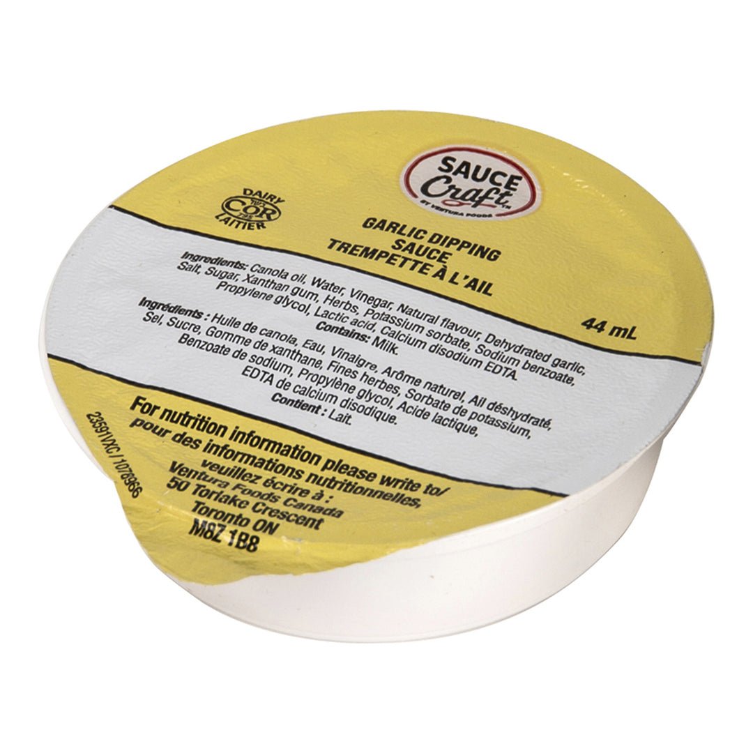 Sauce Garlic Dip Cup - 96 x 44 mL - Sauccft - Restaurant and Foodservice Ingredients - Canadian Distribution