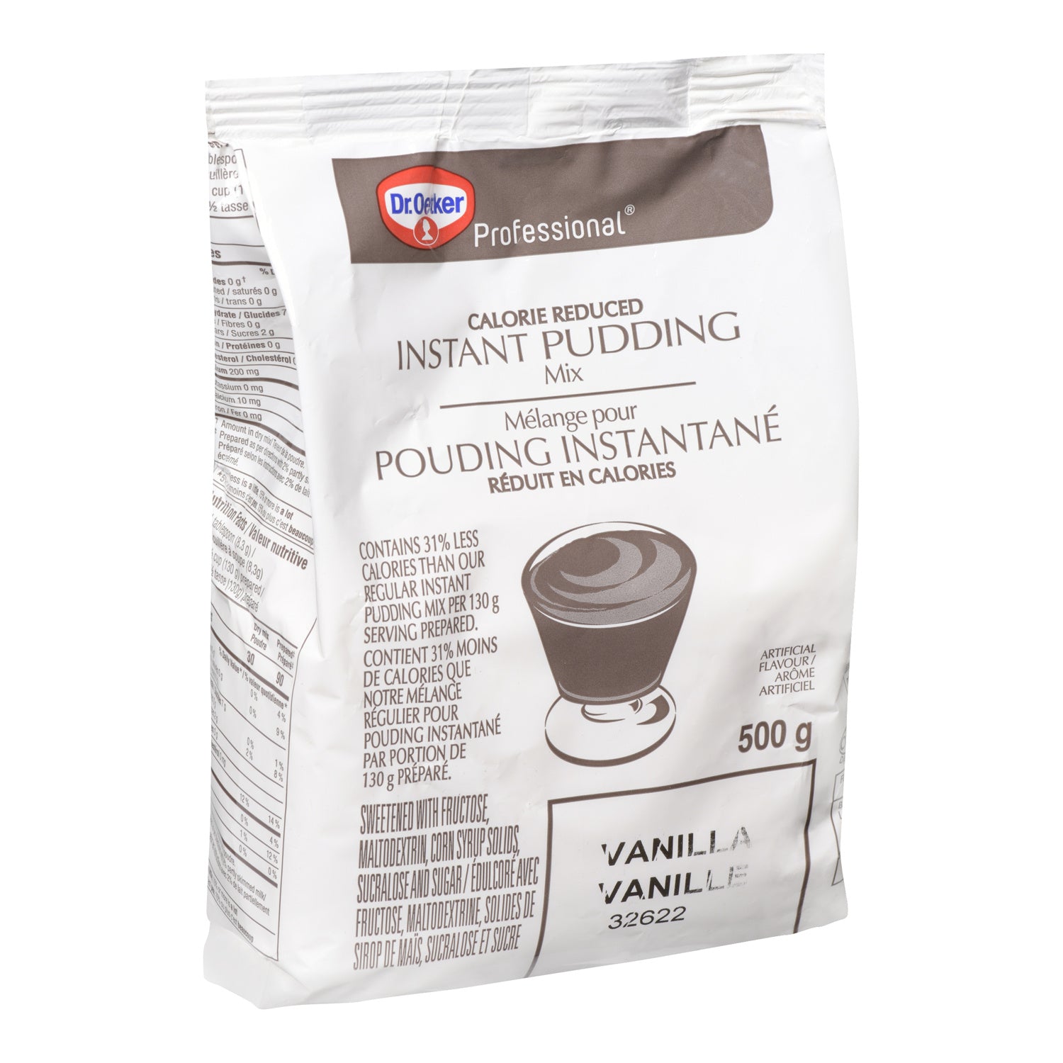 Pudding Vanilla Instant Powder Low Calorie - 2 x 500 g - Oetker