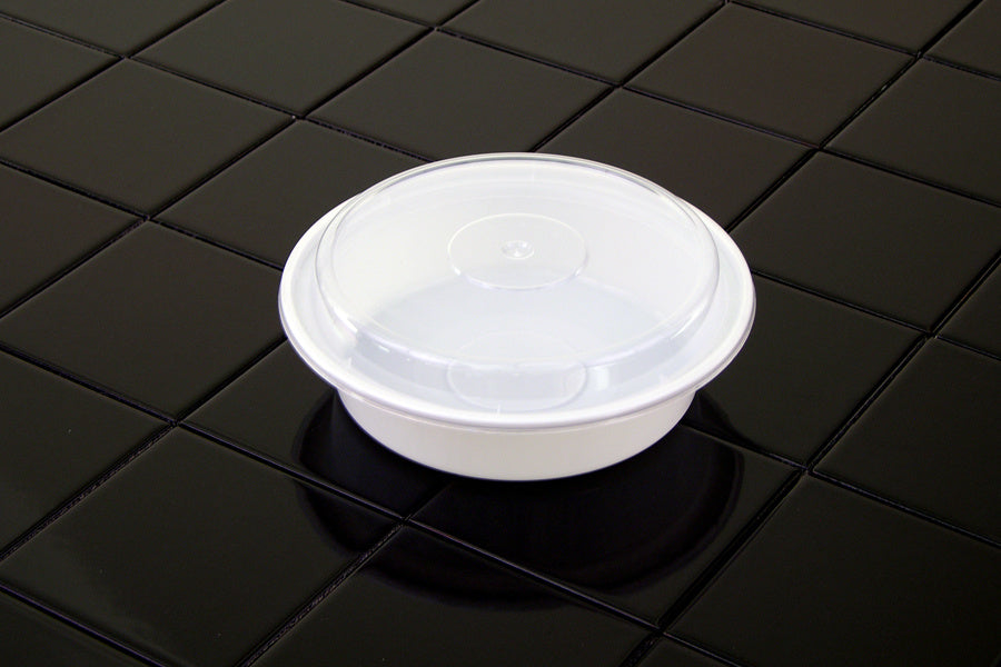 Container Plastic Round White with Lid - 150 x 24 oz - Versatainer - Packaging and Accessories - Restaurant Supplies and Equipment - Canadian Distribution