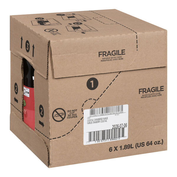 Drink Cranberry Cocktail - Fairlee Juices - 6 x 1.89 L - Restaurant and Foodservice Ingredients - Canadian Distribution - Ships Free Within Canada on Orders Above CAD $199