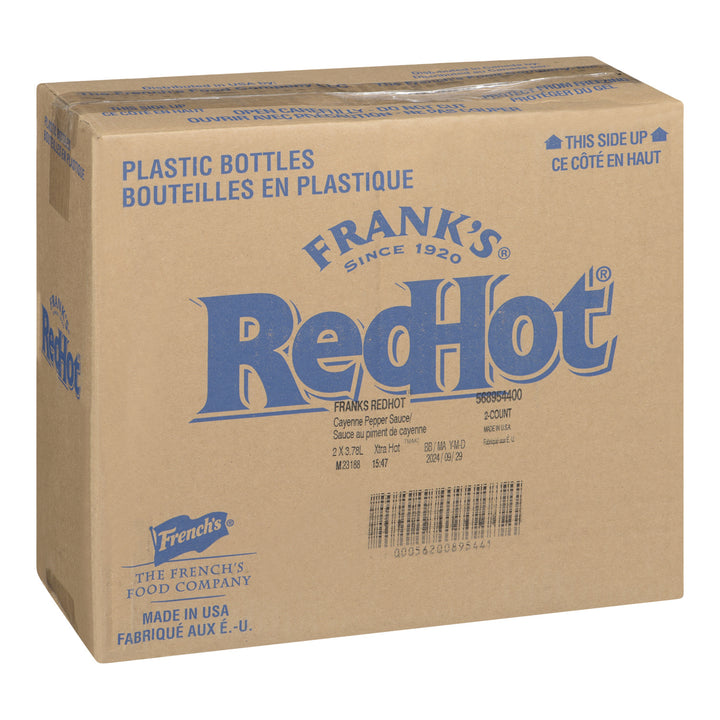 Sauce Hot Redhot Extra Hot - 2 x 3.78 L - Franks - Restaurant and Foodservice Ingredients - Canadian Distribution