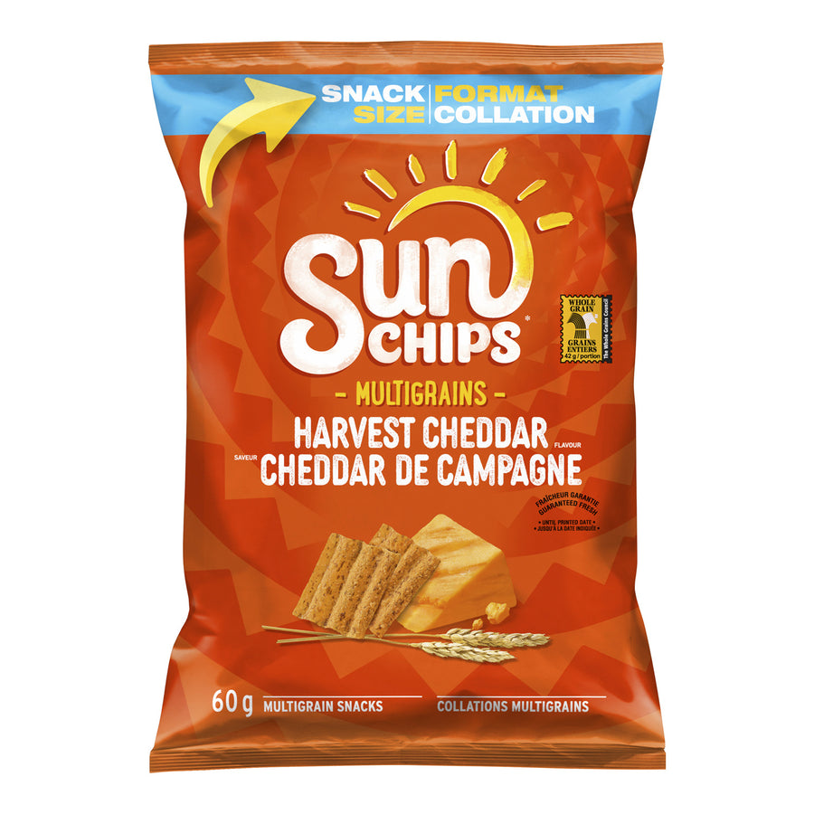 Chip Cheese Cheddar SunChip Harvest - 32 x 60 g - Sunchip - Restaurant and Foodservice Ingredients - Canadian Distribution