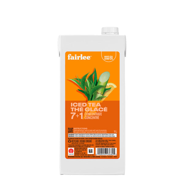 Drink Concentrate Iced Tea 7+1 - Fairlee Juices - 6 x 1 L - Restaurant and Foodservice Ingredients - Canadian Distribution - Ships Free Within Canada on Orders Above CAD $199