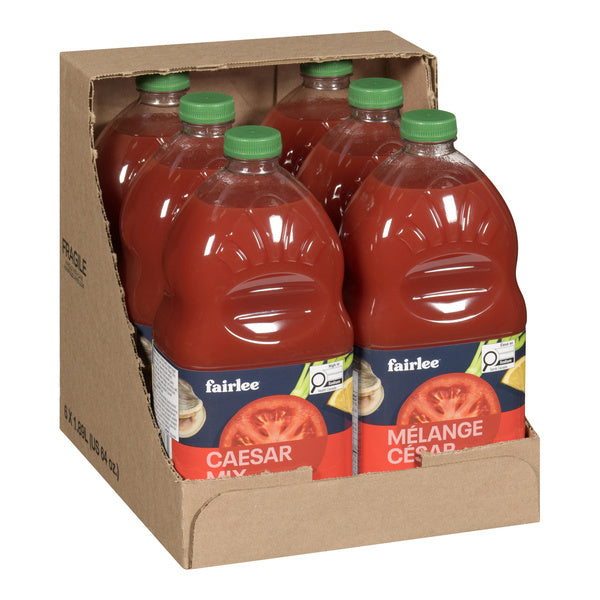Juice Natural Caesar Mix Tomato - Fairlee Juices - 6 x 1.89 L - Restaurant and Foodservice Ingredients - Canadian Distribution - Ships Free Within Canada on Orders Above CAD $199