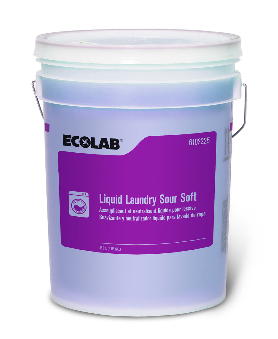 Softener Laundry Sour Soft - 1 x 18.9  L - Ecolab - Packaging and Accessories - Restaurant Supplies and Equipment - Canadian Distribution