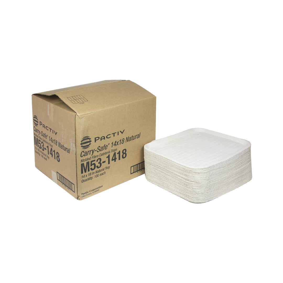 Tray Food Paper White Serving Fibre - 100 x 14 x 18 - Pactiv Corp - Packaging and Accessories - Restaurant Supplies and Equipment - Canadian Distribution