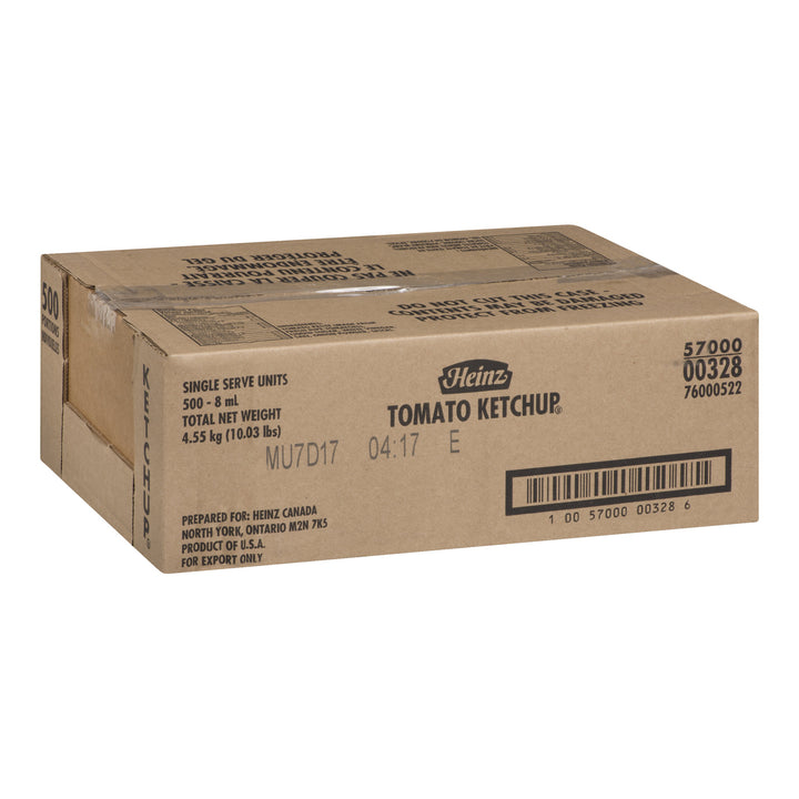 Sachet de ketchup - 500 x 8 mL - Heinz - Ingrédients pour restaurants et services de restauration - Distribution canadienne