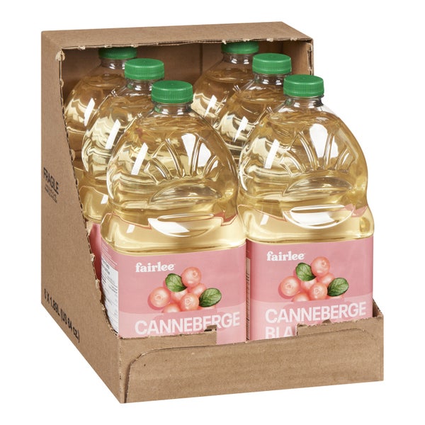 Juice Cranberry White - Fairlee Juices - 6 x 1.89 L - Restaurant and Foodservice Ingredients - Canadian Distribution - Ships Free Within Canada on Orders Above CAD $199