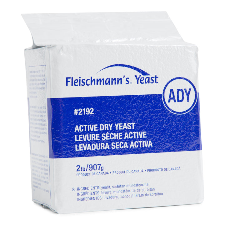 Yeast Active Dry - 2 lbs (Case = 12 x 2 lbs) - Fleischmans - Baking Mixes and Ingredients - Canadian Distribution