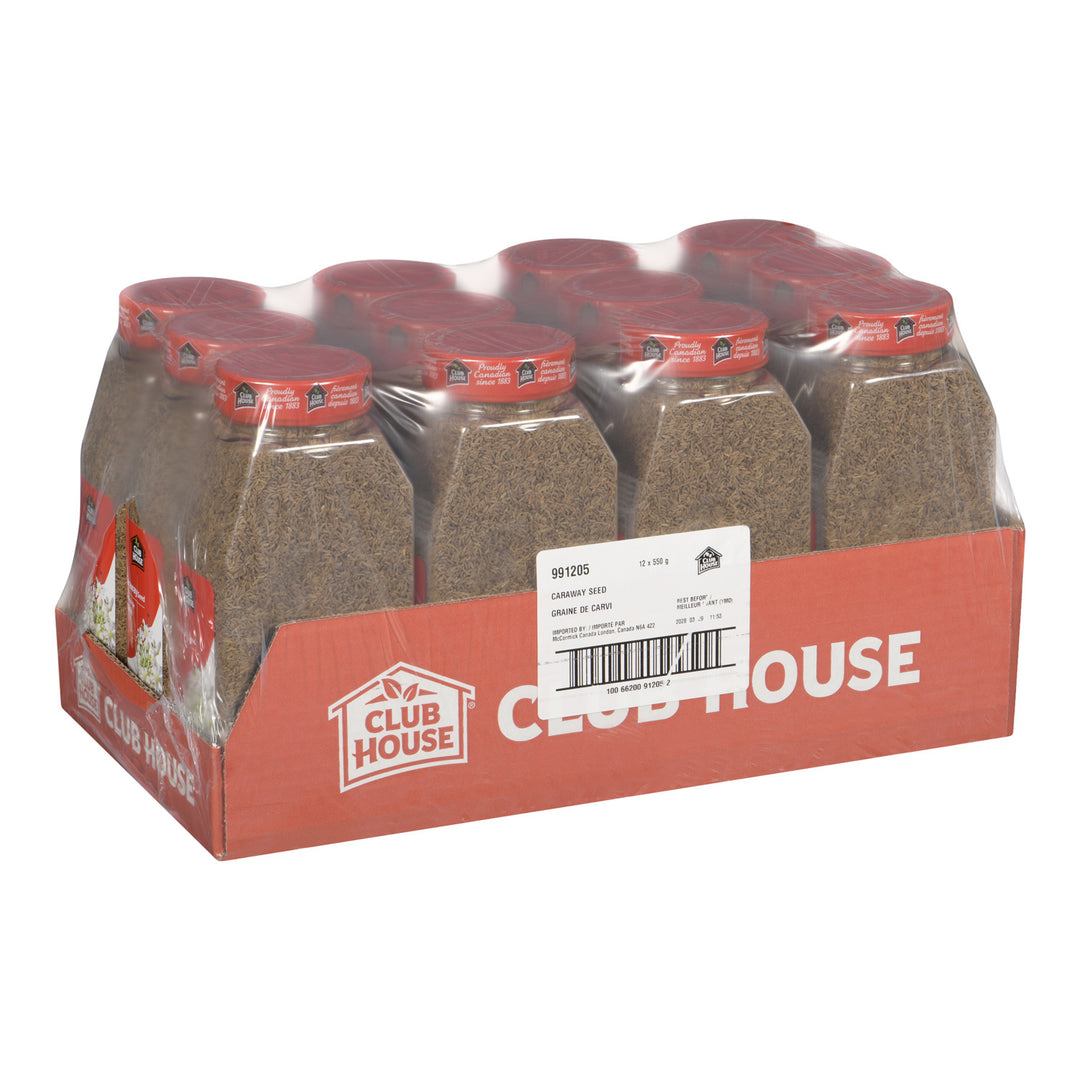 Case of Spice Caraway Seeds Whole - 12 x 550 g (Case = 1 x 550 g) - Clubhouse - Restaurant and Foodservice Ingredients - Canadian Distribution