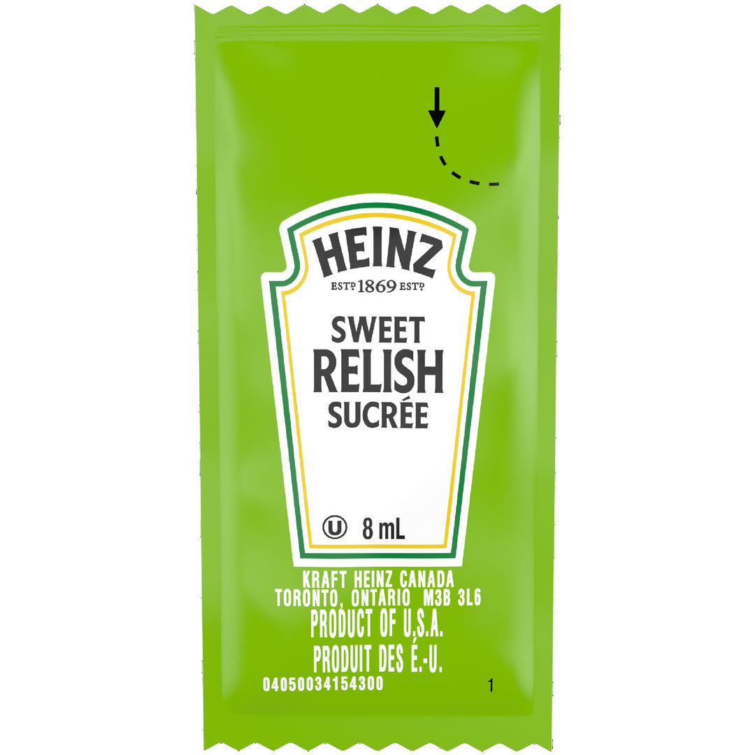 Relish Sweet Green Portion Control - 500 x 8 mL - Heinz - Restaurant and Foodservice Ingredients - Canadian Distribution