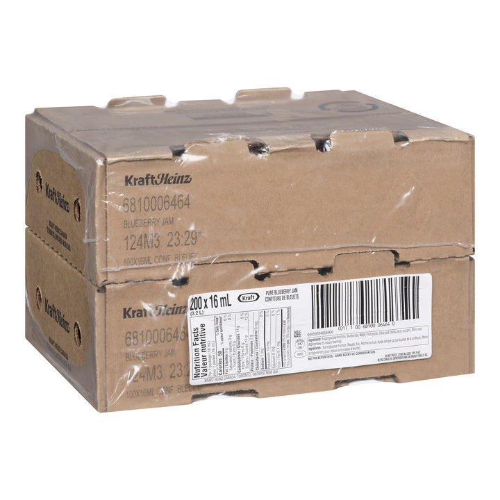 Confiture de myrtilles Pure Portion Control - 200 x 16 mL - Kraft - Ingrédients pour restaurants et services de restauration - Distribution canadienne